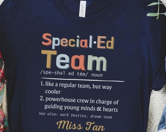 Camisetas personalizadas para el equipo docente de educación especial, camiseta a juego personalizada para el equipo docente, camiseta SpEd Crew, camiseta para profesores de regreso a clases