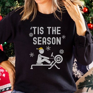 Christmas Rowing Sweater, Funny Crew Winter Erging Sweatshirt for Rowers, Christmas Rowing Shirt, Rowing Gym, Men & Womens Rowing Gift