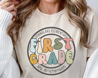 Camisetas personalizadas para el equipo docente de primaria, camisetas a juego personalizadas para el grupo de profesores, camisetas grupales para la vuelta al cole, personal de oficina.