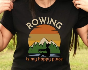 Camiseta de remo para mujer, regalo para remeras, camiseta de remo para chicas, camiseta de remo con estampado de puesta de sol, camisetas para remeras, camiseta de remo para mujeres Masters