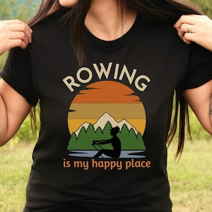 Rowing Shirt for Women, Gift for Rowers, Girls Crew T-Shirt, Sunset Graphic Rowing Tee, Rower Shirts, Masters Womens Rowing TShirt