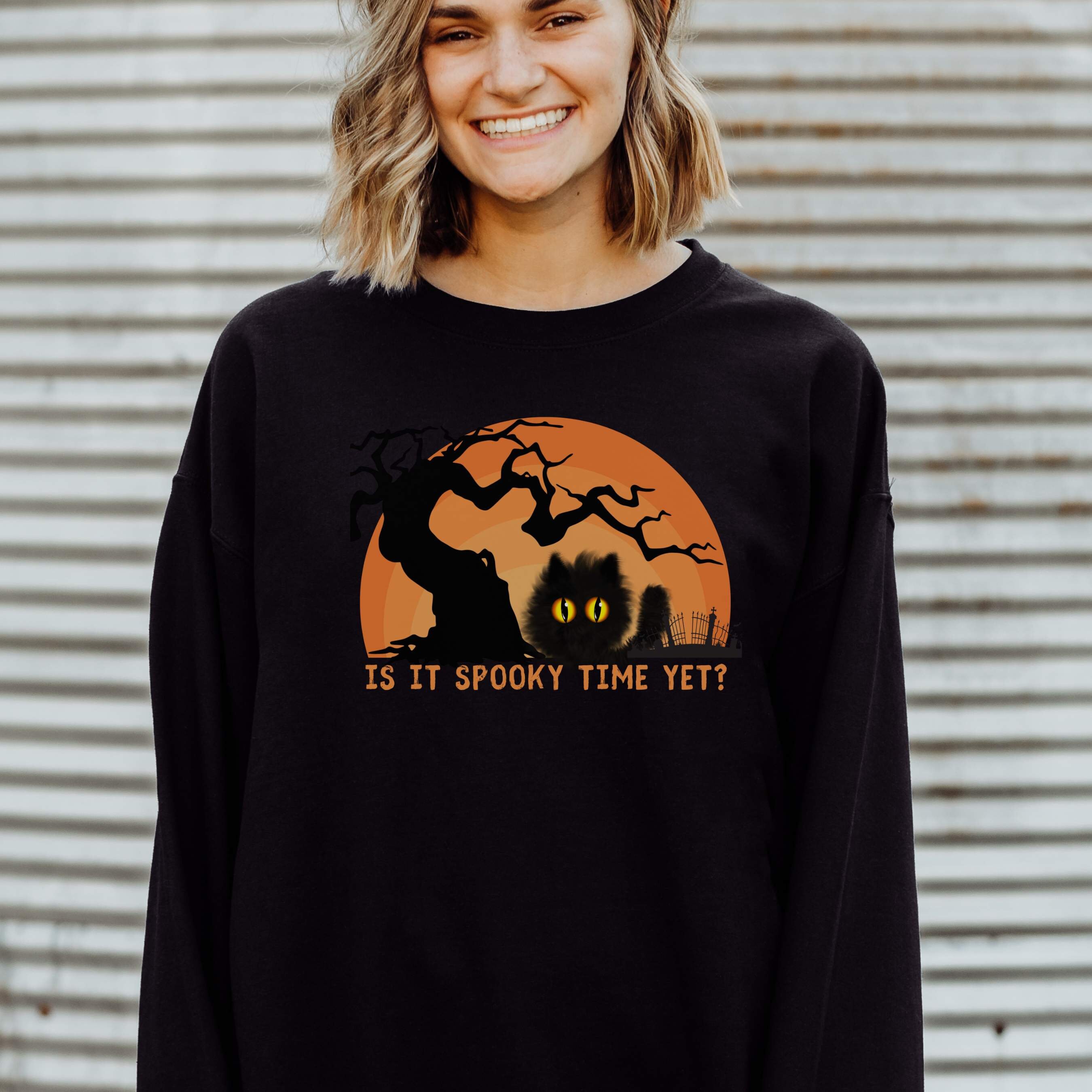 Black Cat Sweater
 Hallween Black Cat Sweater Cat Mom Sweatshirt Cute Kitty Etsy