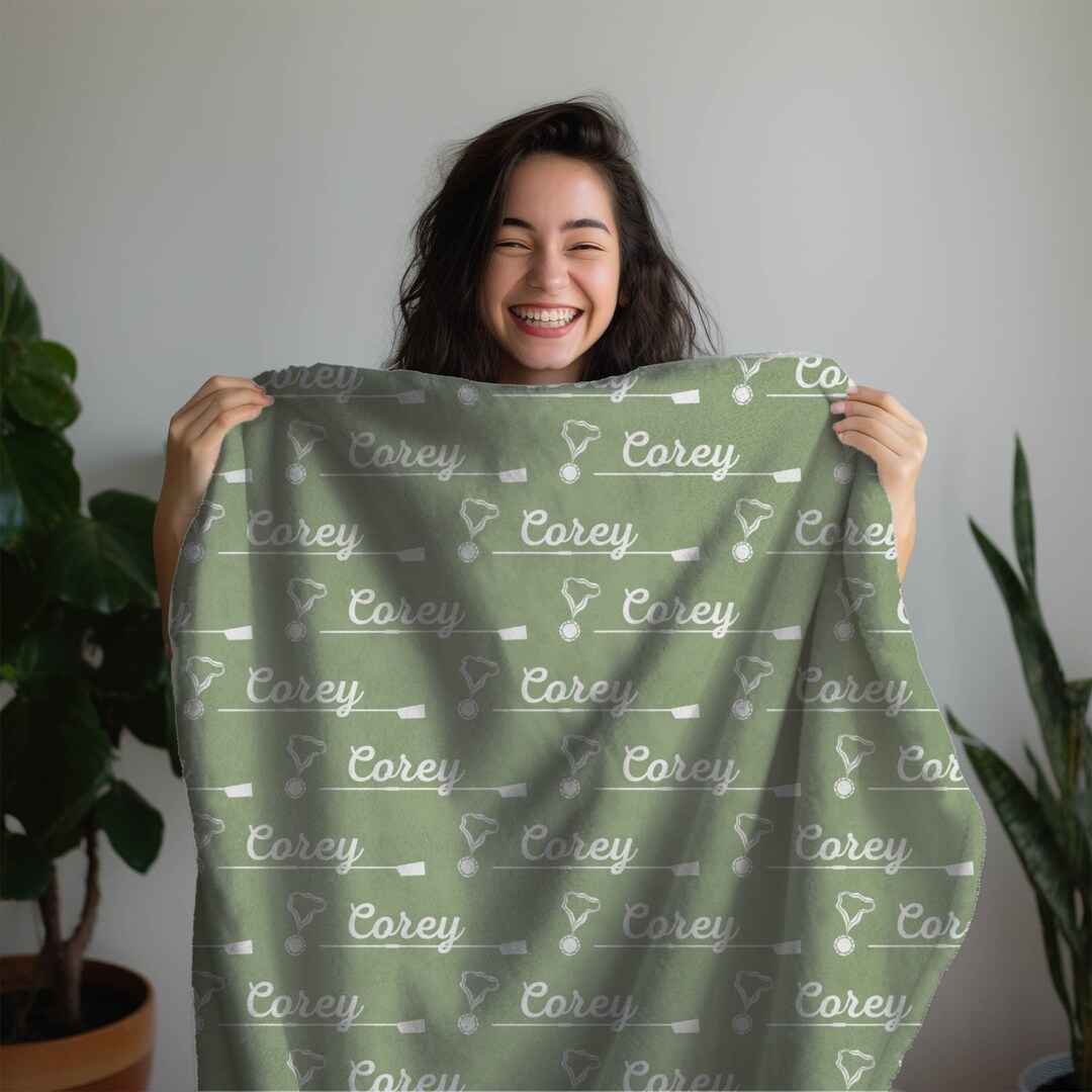 Personalized Rowing Blanket Gift for Rowers, Comfy Custom Throw Blanket