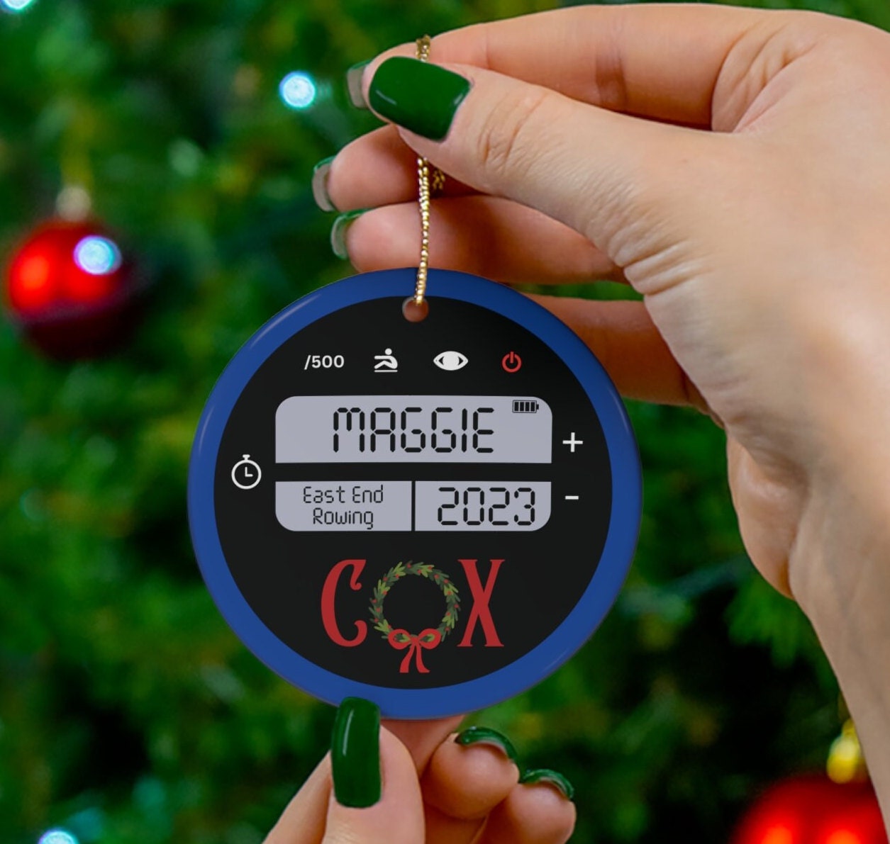 Personalized Coxswain Christmas Ornament, Custom Christmas Tree