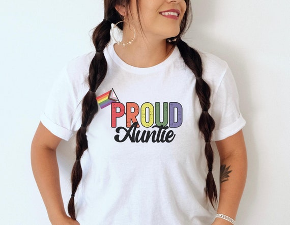Proud Lgbt Aunt T-Shirt Gay Pride Niece Nephew Tee Proud Lgbt Aunt T-Shirt Gay Pride Niece Nephew Tee