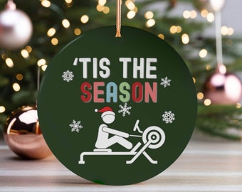 Adorno navideño de remo, divertido adorno navideño para el árbol de Navidad para remeros, regalo navideño para entrenadores de remo, ideas de regalo para remeros, adorno para el equipo de remo