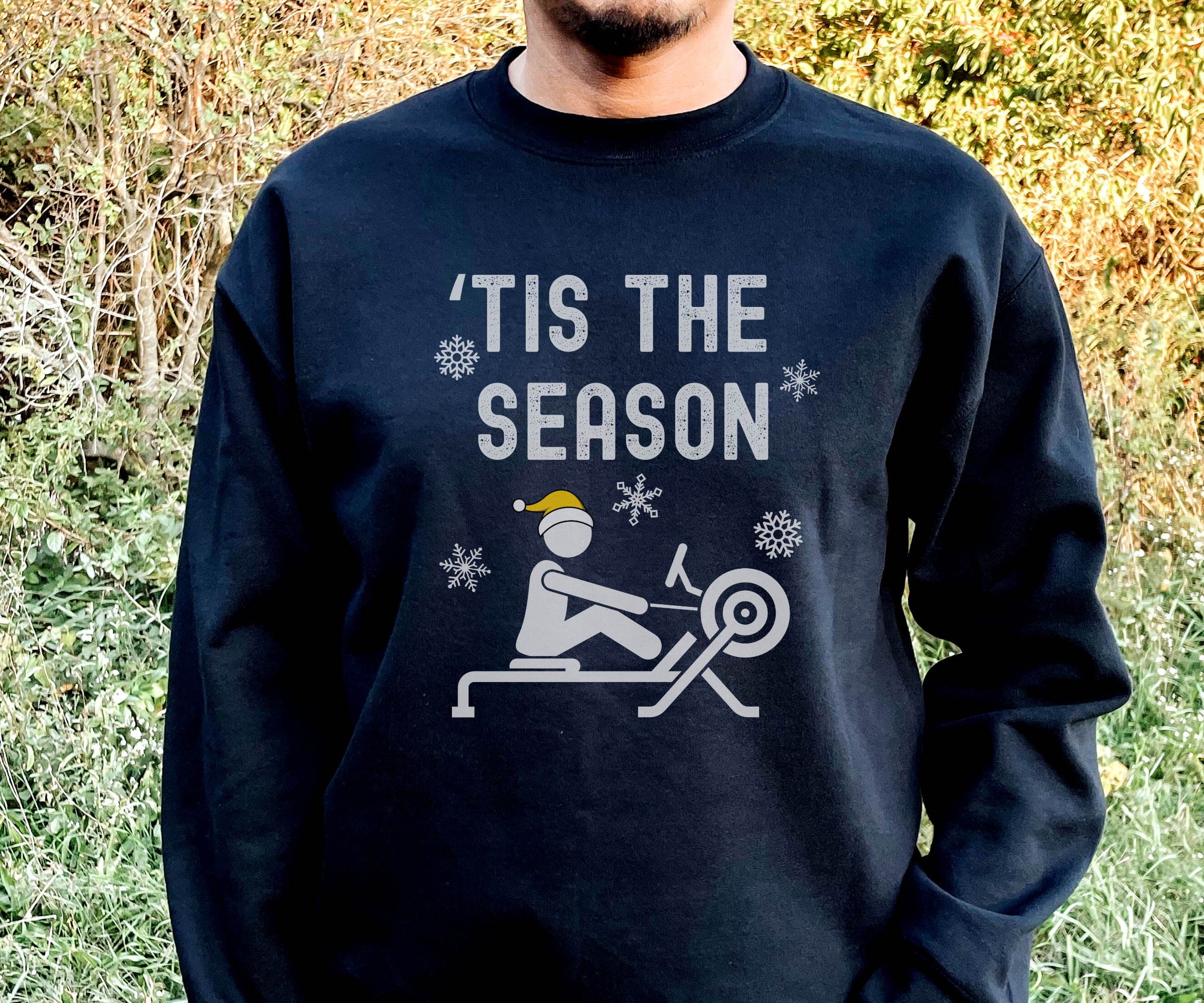 Christmas Rowing Sweater, Funny Crew Winter Erging Sweatshirt for