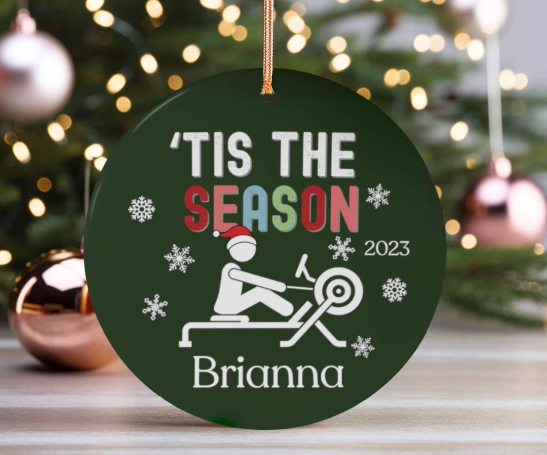 Personalized Rowing Christmas Ornament, Funny Custom Erging Christmas