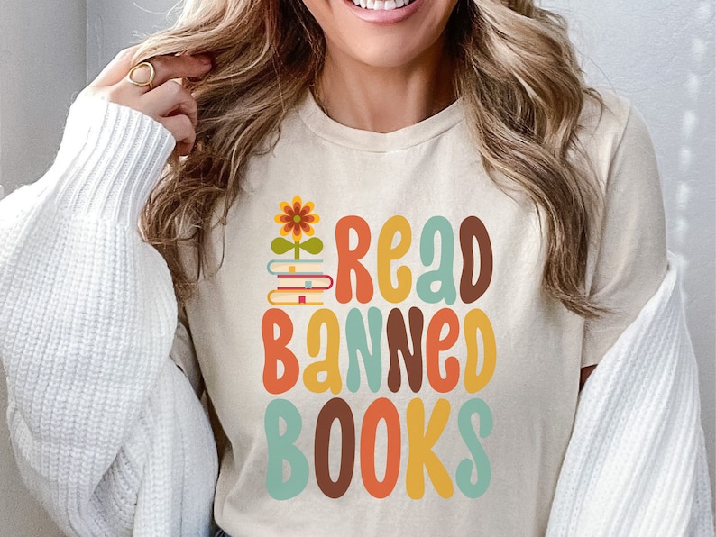 Read Banned Books Shirt, Book Lover Tee, Reading Rebel Tshirt, Social ...