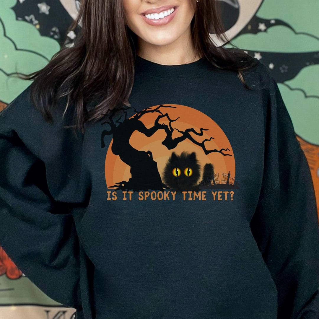 Black Cat Sweater
 Hallween Black Cat Sweater Cat Mom Sweatshirt Cute Kitty Etsy