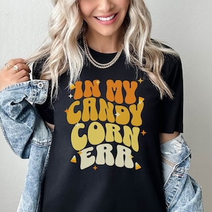 In My Candy Corn Era Halloween Shirt, Funny Halloween T-Shirt for Fall, Team Candy Corn TShirt, Retro Halloween Candy Shirt , Fall Shirt