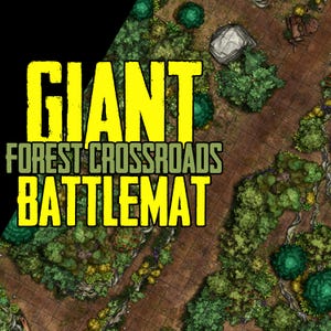 Massive High-Detail D&D Battlemat – Large Fantasy Map for Tabletop RPGs – Perfect for Campaigns, Combat and Exploration - Forest Road Map