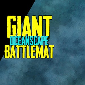 Tapis de combat D&D Ocean | Grande impression 16K haute résolution | Tapis de jeu RPG caoutchouté et durable | Accessoire de table Donjons et Dragons