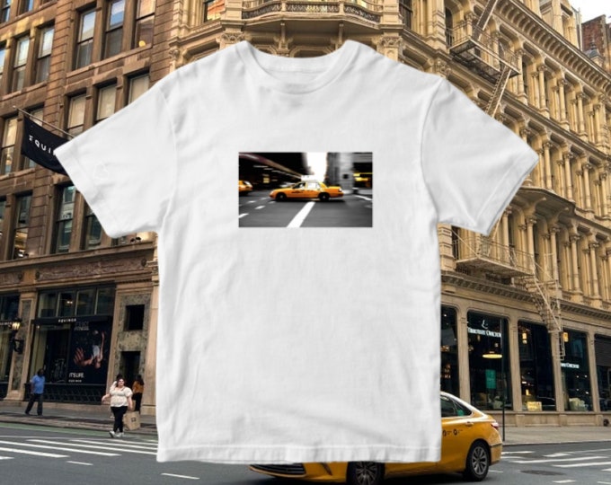 Aesthetic NYC Taxi T-Shirt | Vintage Y2K Illustrated T-Shirt | Cute Aesthetic Shirt | Pinterest Tee | Womens T-Shirt | New York City Graphic