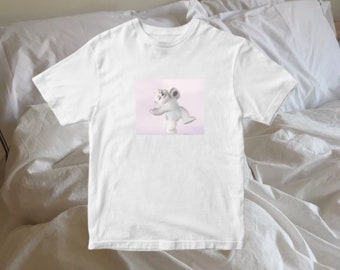 Aesthetic Cute Polar Bear T-Shirt, Cute Clean Girl Tee, Vintage Y2K Illustrated T-Shirt, Cute Aesthetic Shirt, Pinterest Tee, Womens T-Shirt