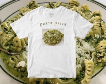 Ästhetisches Pesto Pasta T-Shirt, Vintage Y2K T-Shirt, Ästhetisches Shirt, Pinterest Tee, Frauen T-Shirt, NYC Ästhetisch, Mode Tumblr, Pesto Gal