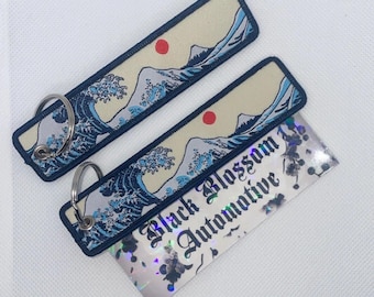Great Wave Jet Tag | Automotive Keychain | JDM Keyring