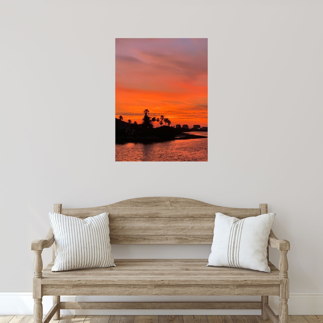 Clearwater Beach Sunset Wall Art Sunset Canvas Print Home Decor Photo Canvas Sunset Print Wall