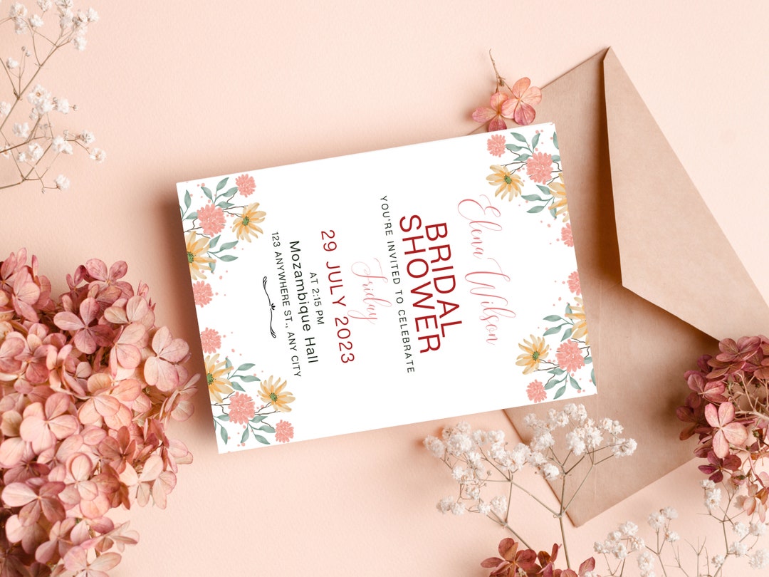 Editable Canvas Invitation Canvas Template Customizable Etsy