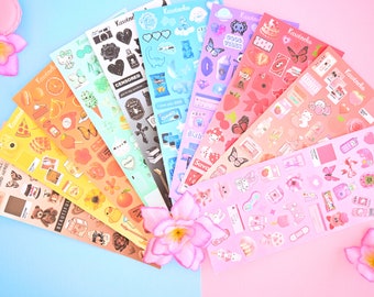 neue Farbkerne Stickerbogen Polcos Planer Scrapbooking Journaling