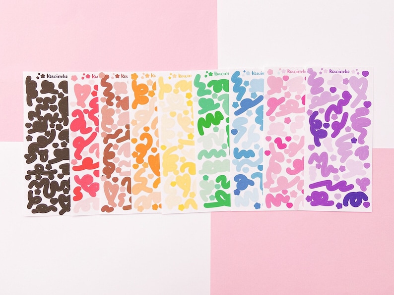 Colorful Confetti Sticker Sheets Toploaders Journaling Polcos - Etsy