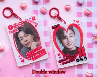 Kpop 875 JJK Photo Card Holder With Lilac Beads - Etsy Kpop 875 JJK Photo Card Holder With Lilac Beads - Etsy