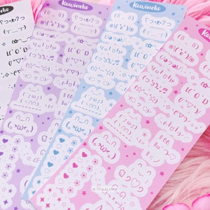 cute ascii art sticker sheets deco polcos toploaders journal
