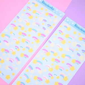 vallende sterren kleine deco's stickervellen decodagboeken toploaders polas journaling