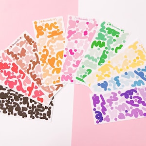 colorful confetti sticker sheets  toploaders journaling polcos
