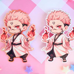 Yuji JJK sukuna  waterproof Vinyl stickers  Die cut anime manga