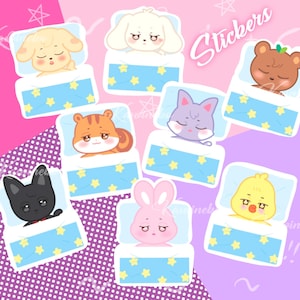 Wasserdichte aniteez schlafende Babys Kpop merch san honigoong seonghwa wooyoung mingi die cut