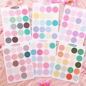 concentric outline circle shapes sticker sheets  toploaders journaling polcos