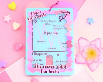 kpop life idol acrylic card holder kpop photocard holder cardholder keychain Gift for fans pc