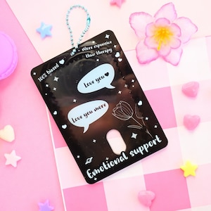 Emotionele steun idool acryl kaarthouder kpop fotokaarthouder kaarthouder sleutelhanger Cadeau voor fans pc