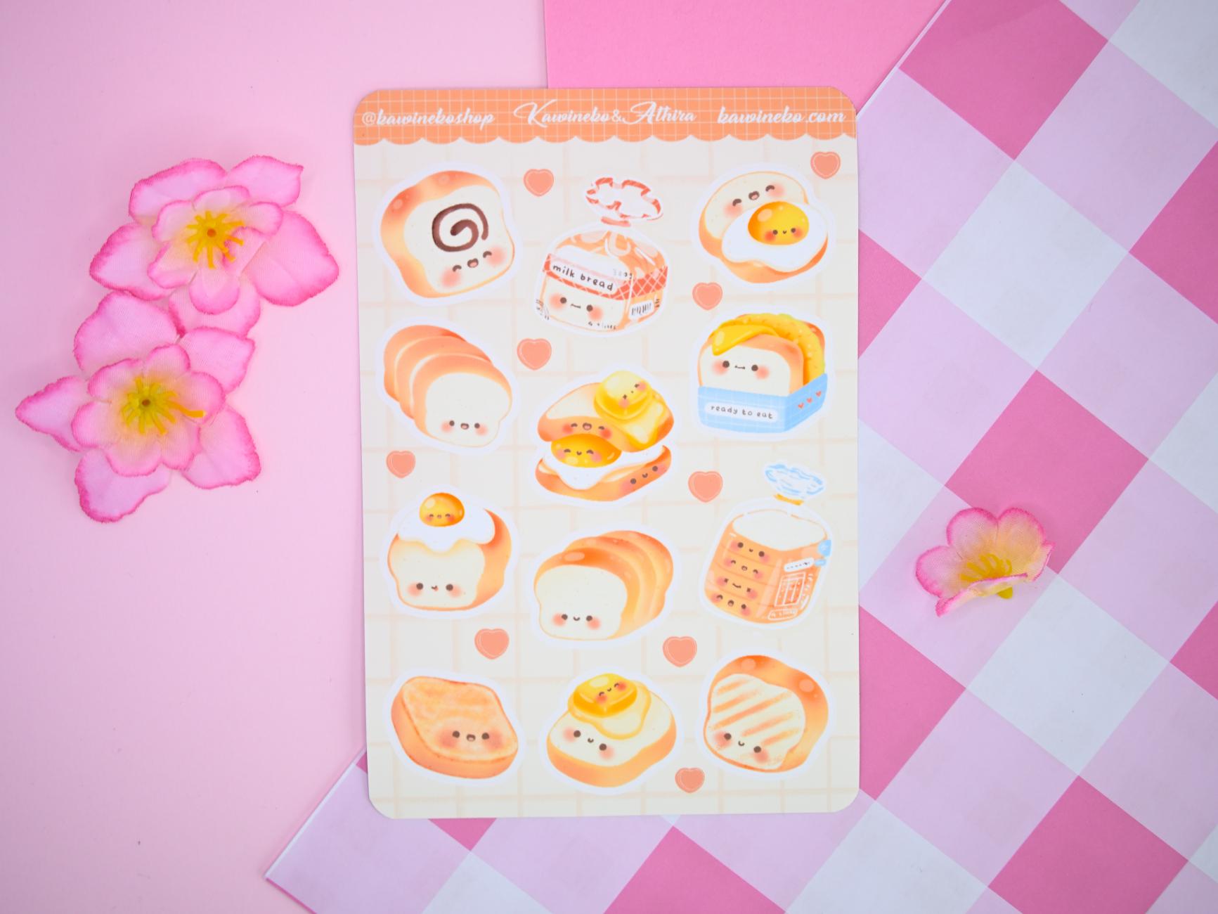 Cute Loaf Bread Cafe Sticker Sticker Sheet Polcos Toploaders Deco ...