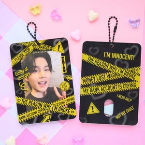 I&#39;m broke kpop idol acrylic card holder photocard holder cardholder keychain Gift for fans pc