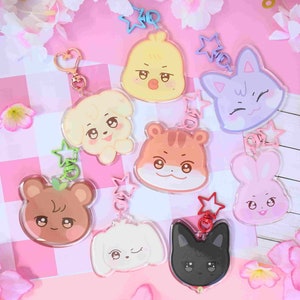 Sleutelhanger Kpop merch san hongjoong seonghwa wooyoung mingi yunho charm lightiny aniteez atiny sleutelhangers