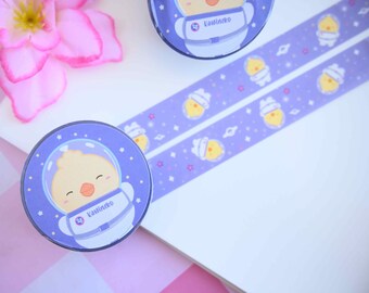 Washi tape little astronaut chicken cute journaling planner