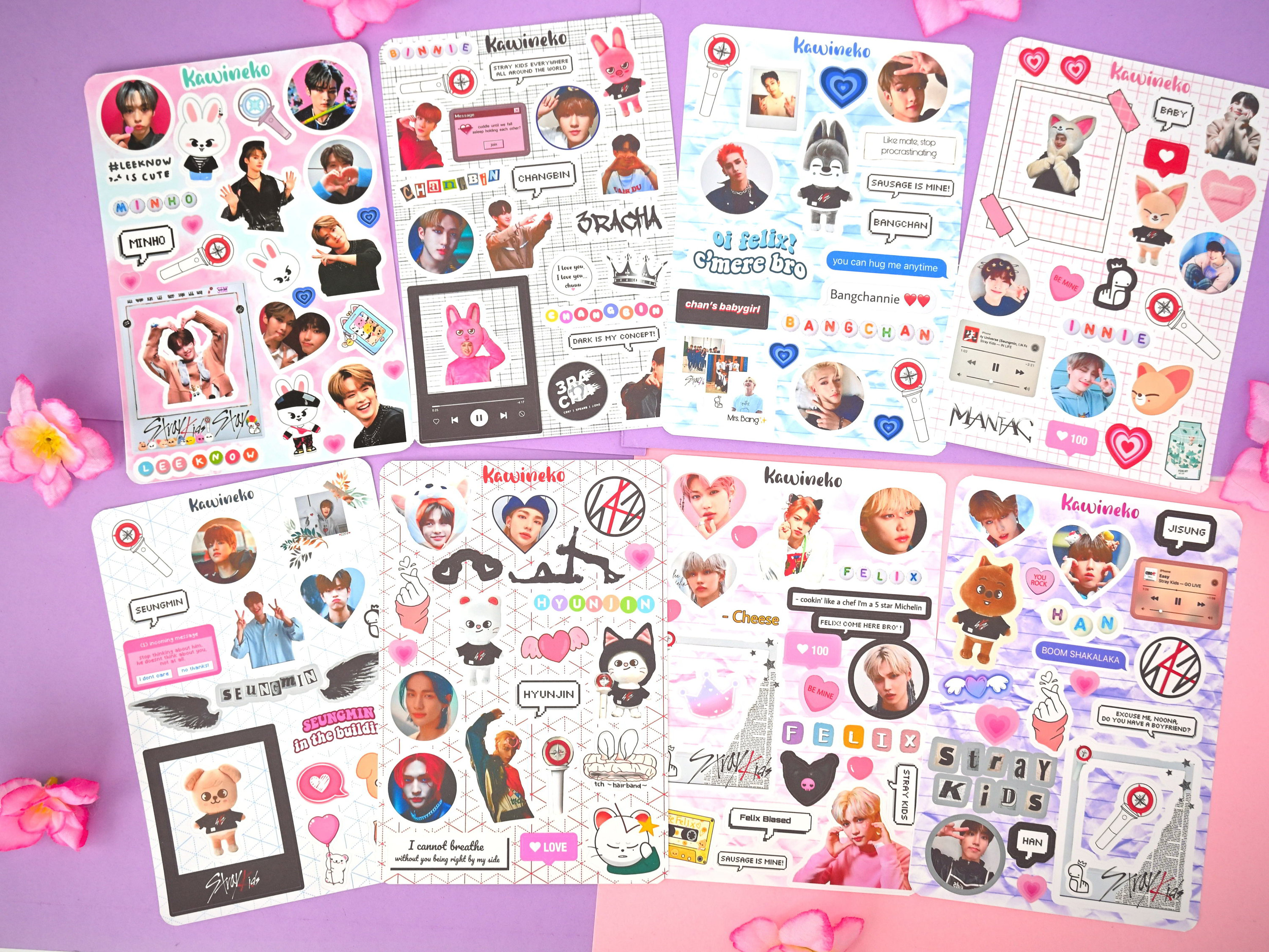 kpop sticker sheets core