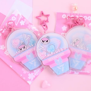 cute Seventeen SVT carat keychains shakers merch kpop keychains charms