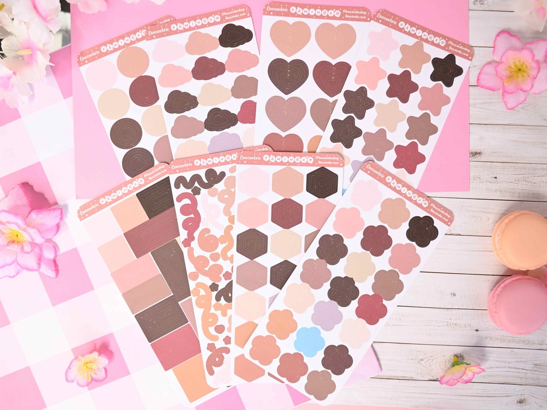 Cafe Color Bundle Concentric Deco Sticker Sheet Core Colorful ...