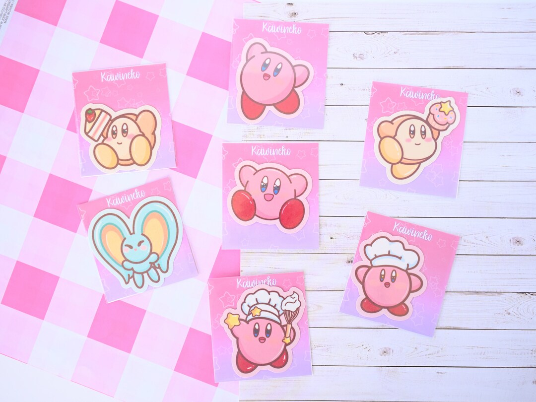 Kirby Waterproof Vinyl Stickers Etsy