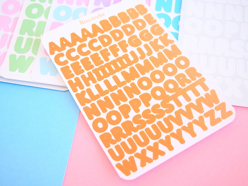 Big and Small Alphabet Stickers Sheets Toploaders Journaling Polcos - Etsy