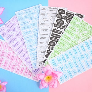 stray quotes inspired sticker sheets kpop