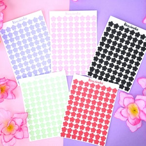 kleine Sakura Blumen einfarbig Stickerbogen Journaling Deko Polcos Planer Scrapbooking