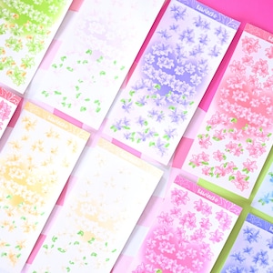 Lilien Sticker Blätter Deko Scrapbooking Planer Polcos Journaling