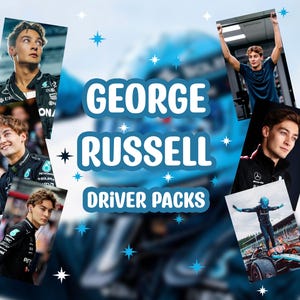 F1 George Russell Bias Fahrerpackung (bitte Beschreibung lesen!) Fotokarten Formel 1