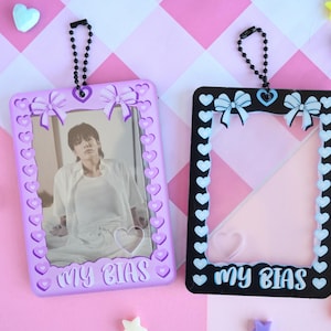 Dubbel venster pc-houder my bias acryl kaarthouder kpop fotokaarthouder kaarthouder sleutelhanger cadeau voor fans pc