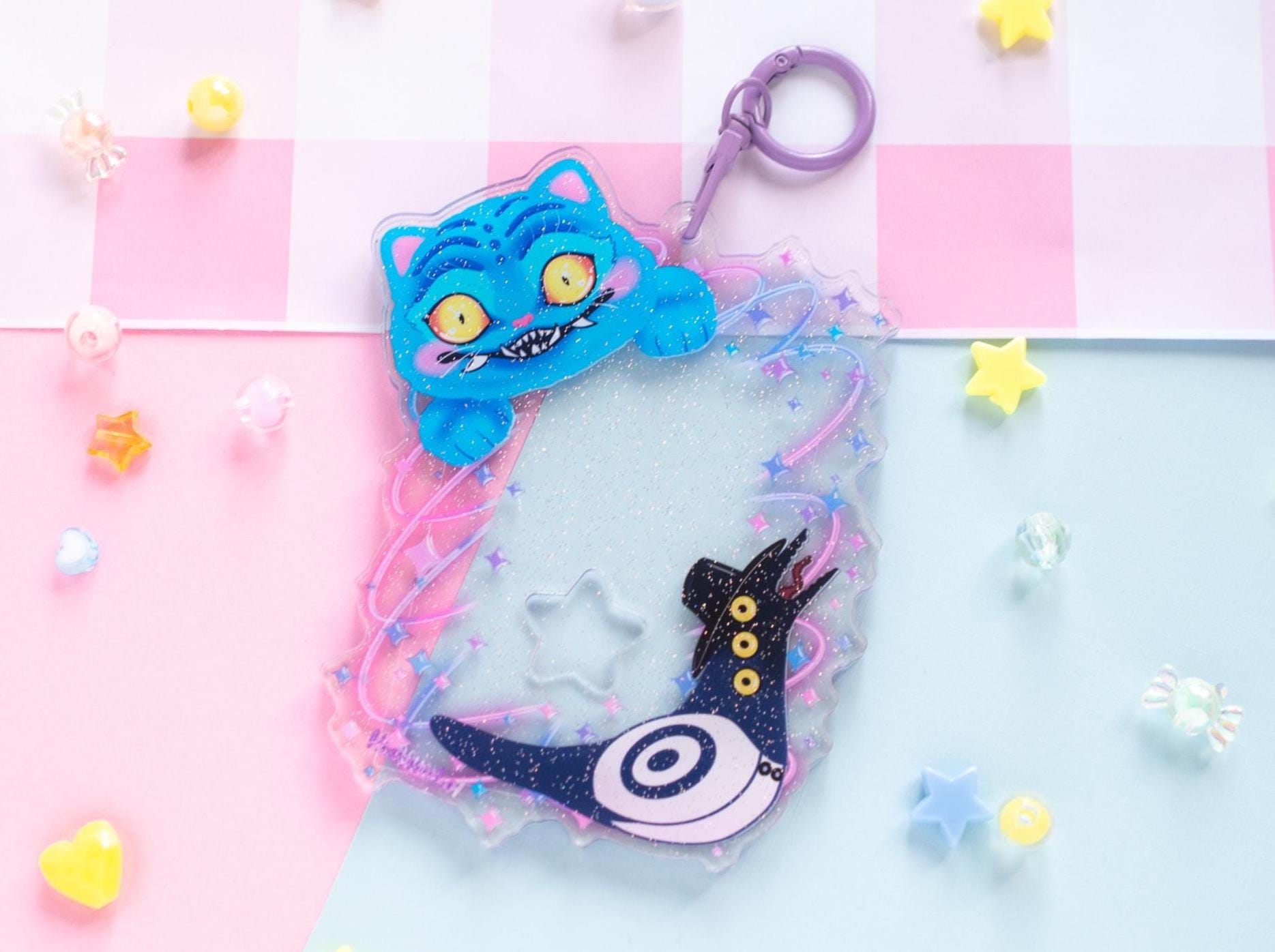 RESTOCK Open // Pc Holder Derpy Tiger and Sussy Acrylic Keychain