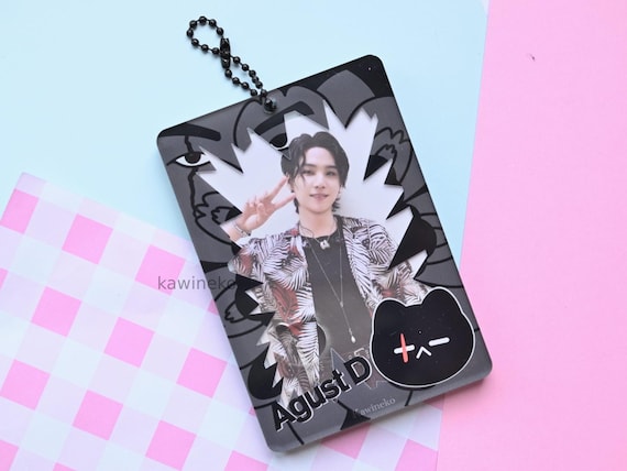 Yoongi 2 Window Photocard Holder Bias Acrylic Card Holder Kpop